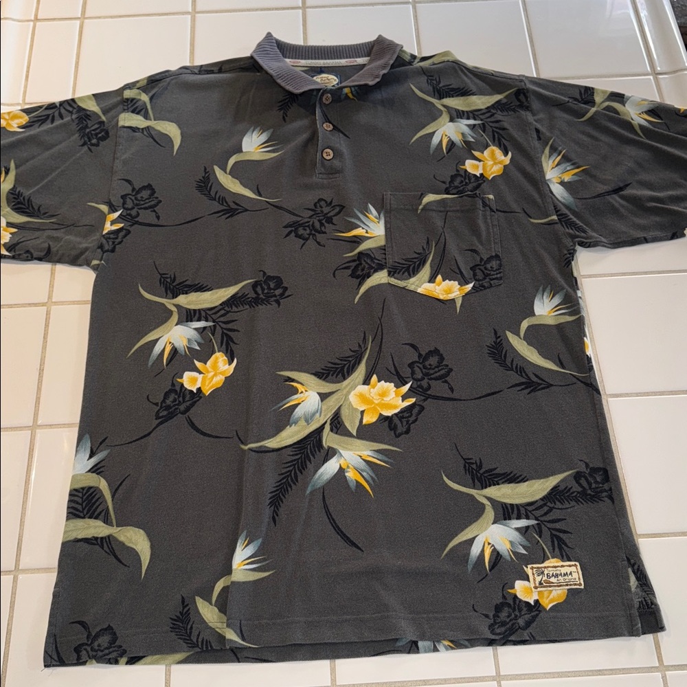 Tommy Bahama Hawaiian style polo size large 🐈⬛